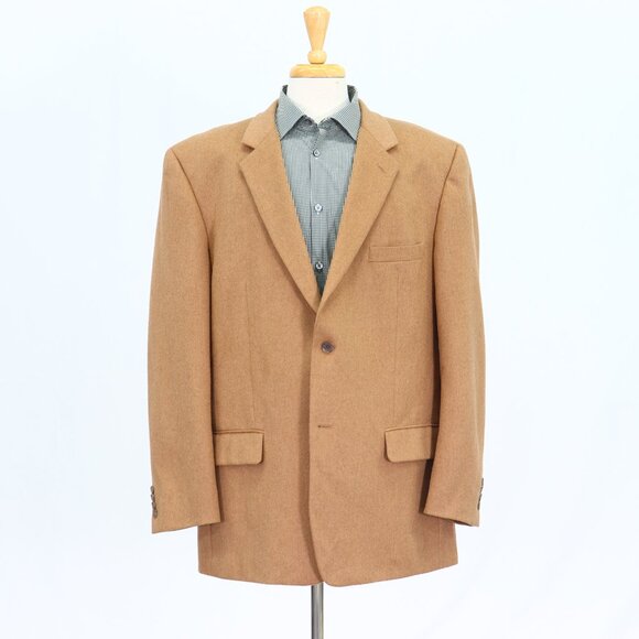 Tasso Elba 48L Brown Solid 2-Button Sport Coat Blazer Jacket T285 - Picture 1 of 11